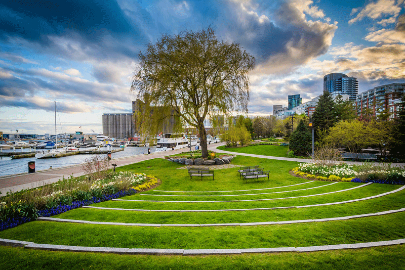 An image of the Toronto Music Garden on a sunny day. Learn more about how online therapy in Ontario can offer support with finding fulfillment from anywhere in Toronto. Search for a self fulfillment therapist in Ontario, CA, or search for personal fulfillment in Ontario, CA today for support.