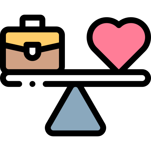 A scale balance weighing a heart and a briefcase on each end. This could represent finding fulfillment in work and feeling balanced.  Learn more about how you can find self fulfillment in Ontario, CA by searching for an Ontario therapist. They can assist you in creating fulfillment in work  in Ontario, CA via online therapy in Ontario and other services.